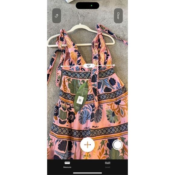 NWT Farm Rio SEASHELL tiered PINK MIDI DRESS, XXS $275 - Picture 9 of 9